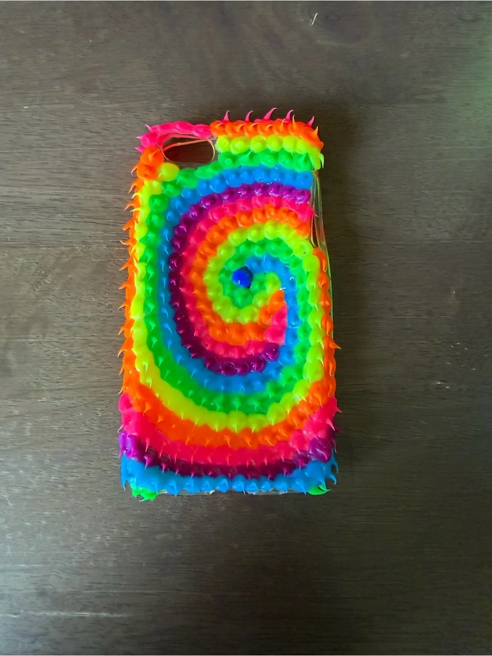 Rainbow Spiral Spiky Phone Case - Multicolor